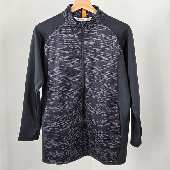 Peter Millar Youth Performance Golf Merge Elite Black Zip-Up Jacket | XL - Picture 1 of 16
